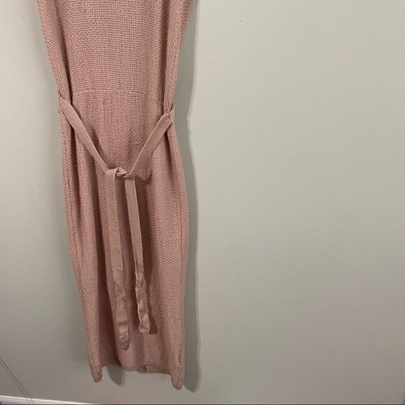 Anthropologie Callahan belted knit sweater midi dress - mauve - Picture 7 of 10